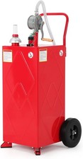 GARVEE 30 Gal Stainless Steel Fuel Caddy with Hand Pump,Portable Gas Diesel Tank picture