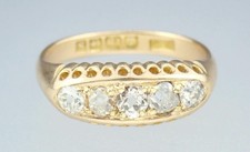 Fine Antique Art Deco 18K Gold BH JOSEPH Mine Cut Diamond Engagement Ring Sz 6.5 picture