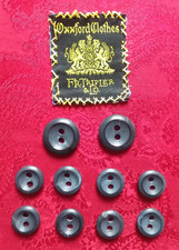VINTAGE OXXFORD CLOTHES 2HOLE HORN STYLE FULL SPORTS COAT REPLACEMENT BUTTON SET picture