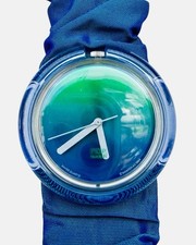 Vintage Swatch Watch VERT PMK109 1995 Pop 40mm Scrunchie Bracelet Band NOS picture