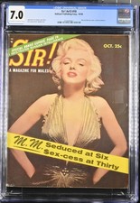 Marilyn Monroe Vintage Magazine-Sir-1956-CGC 7.0-HIGHEST GRADED  picture