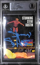 Stone Cold Steve Austin Signed 1995 Cardz WCW Main Event Rookie Card #29 BAS COA picture