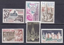 France 1542-47 MNH OG 1977 Cathedrals, Abbeys Chateaus Set Very Fine picture