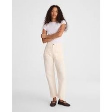 MADEWELL Darted Barrel Leg Pants Vanilla Size 27 New NWT 4 CASUAL MINIMALIST picture