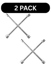 CARTMAN 14 Inch Universal Heavy Duty Lug Wrench  2 pack 4 Way Tire Iron Wrench picture