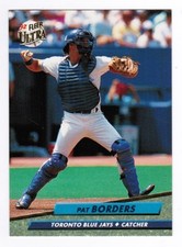 1992 PAT BORDERS FLEER ULTRA BASEBALL CARD #144 TORONTO BLUE JAYS picture