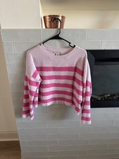 Sincerely Jules Pink and White Striped Sweater picture