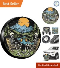 Universal Skeleton Design Spare Tire Cover - Weatherproof Protection 15