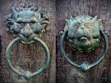 LABYRINTH Inspired Door Knocker set HAND MADE Patina picture
