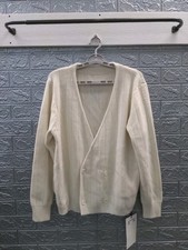 New ATORIE CULTUM Men's Beige Double Breasted Cardigan Sz M picture