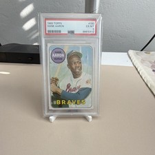 Topps 1969 Hank Aaron #100 PSA 6 Graded Base Set Atlanta Braves MLB picture