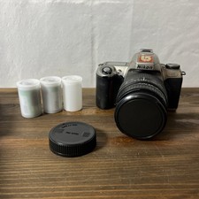 Nikon N65 35mm Film SLR Camera w Quantaray 28-80mm Lens Case Tested Working picture