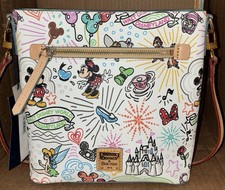 NWT Disney Parks Dooney & Bourke Sketch Bucket Crossbody Bag Mickey Castle picture