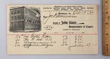 Vintage Paper 1899 Receipt John Slater Stogie Factory Cigar Maker Washington PA picture