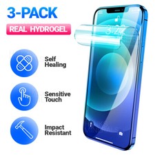 3-Pack Hydrogel Screen Protector For iPhone Pro Max 15 14 13 12 11 X XR SE 8 7 6 picture