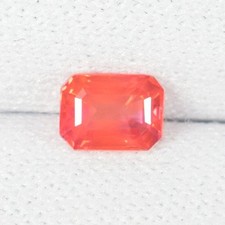 0.47 ct TOP LUSTROUS PADPARADSCHA ORANGE PINK NATURAL SAPPHIRE OCTAGON C Vdo SQ picture