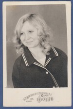 Portrait of a Pretty Young Girl, Lovely Lady Soviet Vintage Photo USSR picture