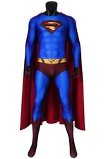 Superman Returns Cosplay Costume Clark Kent DC Movie Superhero Suit with Cape picture