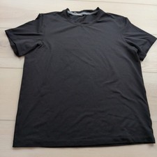 Lululemon Mens Short Sleeve Athletic T-Shirt Black Crew Neck Workout Top Large picture