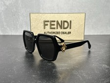 NEW FENDI FF DIAMONDS FE40139 SQUARE SUNGLASSES BLACK & GOLD 01V SHIPS TODAY picture