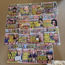 Lot Of 15 NATIONAL EXAMINER Magazines, Globe And Enquirer Mixed Magazine Lot picture