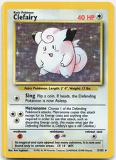 Clefairy Holo Rare Base Set BS Colorless 005/102 1999 LP picture