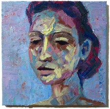 ORIGINAL OIL█PAINTING VINTAGE IMPRESSIONISM█ART REALIST SIGNED█ABSTRACT OUTSIDER picture