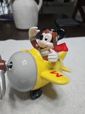 Vintage Disney Mickey Mouse Music Box SCHMID Ceramic Airplane Limited  18 picture