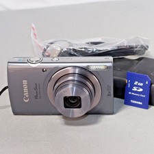 Canon PowerShot ELPH 160 20MP Silver Camera *TESTED* Lens scratches Kit picture