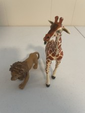 Safari Ltd Angolan Lion 2006 Retired Wild Safari Animal Figure + 2007 Giraffe picture
