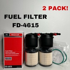 2 PACK OEM Motorcraft FD4615 Diesel Fuel Filter Ford 6.7L FREE FAST SHIPPING picture