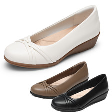 DREAM PAIRS Women Low Wedge Flats Arch Support Slip On Comfort Dress Shoes picture