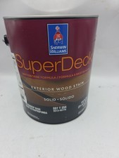 1 Gallon Sherwin Williams Superdeck Exterior Solid Color Twilight  Shadows  Wood picture