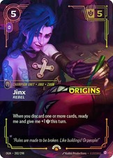 Jinx, Rebel Riftbound Origins Organized Play Promotional Foil Stamped NM picture