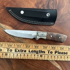 Custom Made Drop Point Fixed Blade With Leather Sheath picture