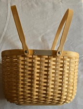 Longaberger Collectors Large Hand Weaved Basket with 2 Handles  2005 picture