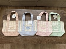 Trader Joe’s Mini Pastel Stripe Tote Bag 2026Limited Edition PinK Green Blue Tan picture