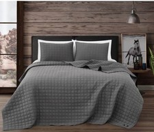 Frye Vintage Washed Cotton Quilt Set MSRP: $159 Grey - King picture