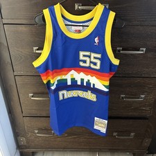 Men's Dikembe Mutombo Royal Denver Nuggets 1991/92 Hardwood Classic Size M picture