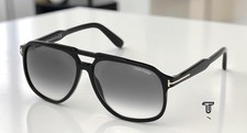 Tom Ford Raoul FT0753 01B Shiny Black Gradient Smoke 62 mm Men's Sunglasses picture