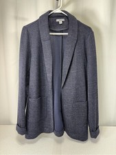 Croft & Barrow Women's Medium Navy Blue Open Front Cardigan 4308 picture