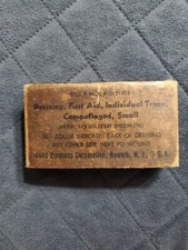 NOS Original WWII(?) US Army First Aid CamouflageBandage Unopened No. 2-017-455 picture