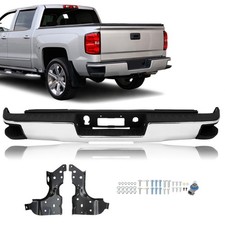 Chrome Rear Step Bumper Assembly For Chevy Silverado GMC Sierra 1500 2014-2018 picture