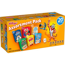 Kellogg's Assortment Pack Variety Pack Breakfast Cereal Box, 21.8 oz, 20 Count picture