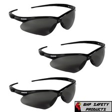 (3 PAIR) KLEENGUARD NEMESIS SAFETY GLASSES 22475 SMOKE ANTI-FOG LENS SUNGLASSES picture