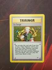  Lt. Surge Trainer 17/132 HOLO – Gym Heroes – Vintage WOTC Pokémon Holo picture