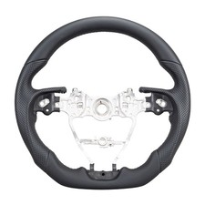 Full Leather Steering Wheel Fit 18-23 Toyota Camry Corolla RAV4 Black Stitching picture