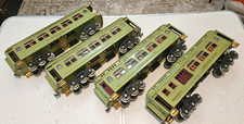 LIONEL PREWAR APPLE GREEN 418 419 430 431 EXC ORIGINALS 408E LOCO NOT INCLUDED picture
