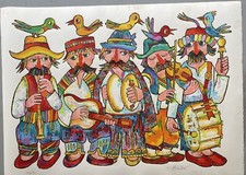 Five Splendid Musicians Serigraph Hand-Signed & Numbered By Jovan Obican picture