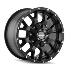 Mayhem Wheels 8015 Warrior 17x9 +18 Matte Black 6x114.3 6x139.7 (QTY 1) picture